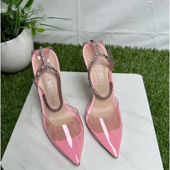 Stuart Weitzman
Glam 100 Strap Pumps Color: Pink/Clear size 9 new - Picture 12 of 16